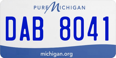 MI license plate DAB8041