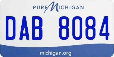 MI license plate DAB8084