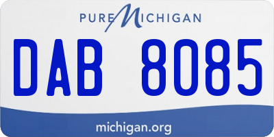 MI license plate DAB8085