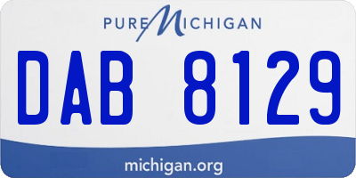 MI license plate DAB8129