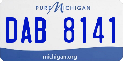 MI license plate DAB8141