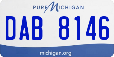 MI license plate DAB8146