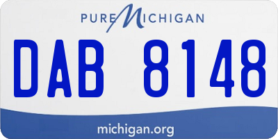 MI license plate DAB8148