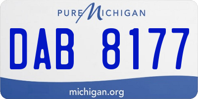 MI license plate DAB8177