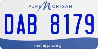 MI license plate DAB8179