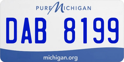 MI license plate DAB8199
