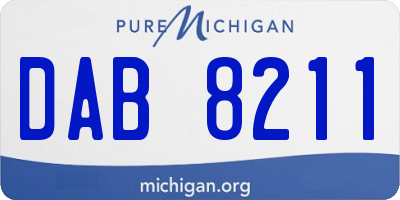 MI license plate DAB8211