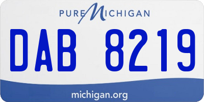 MI license plate DAB8219