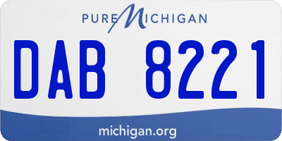 MI license plate DAB8221