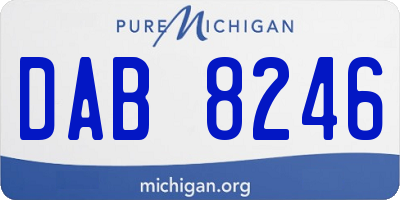 MI license plate DAB8246