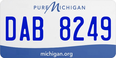 MI license plate DAB8249