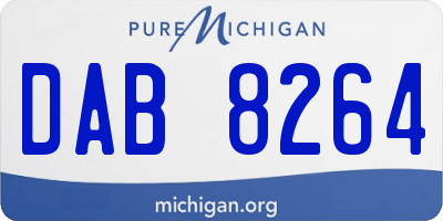 MI license plate DAB8264