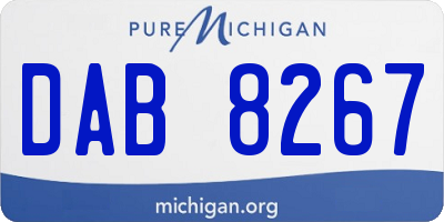 MI license plate DAB8267