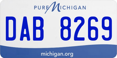 MI license plate DAB8269