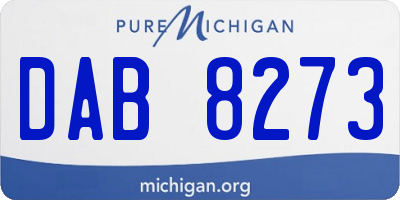MI license plate DAB8273