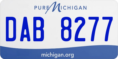 MI license plate DAB8277