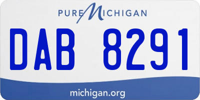 MI license plate DAB8291