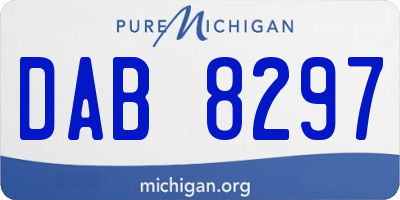 MI license plate DAB8297