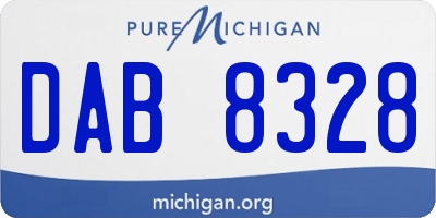 MI license plate DAB8328