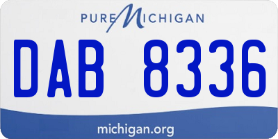MI license plate DAB8336