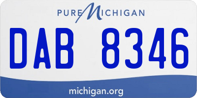 MI license plate DAB8346