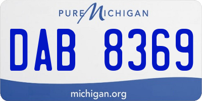 MI license plate DAB8369