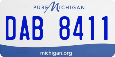 MI license plate DAB8411