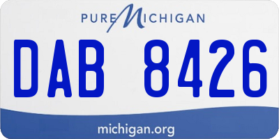 MI license plate DAB8426