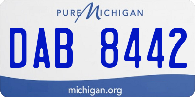 MI license plate DAB8442