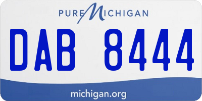 MI license plate DAB8444