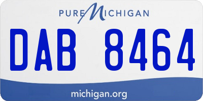 MI license plate DAB8464