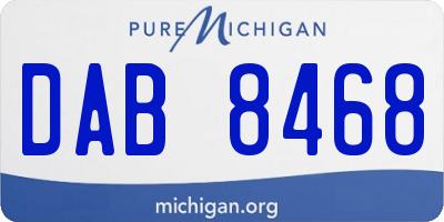 MI license plate DAB8468