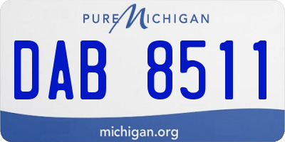 MI license plate DAB8511