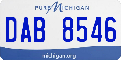 MI license plate DAB8546