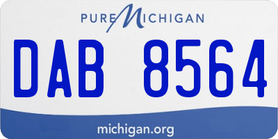 MI license plate DAB8564