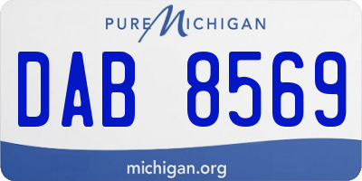 MI license plate DAB8569