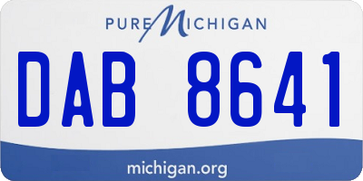 MI license plate DAB8641