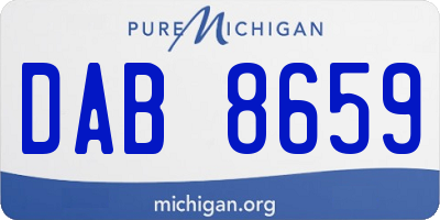 MI license plate DAB8659