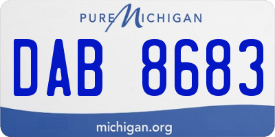 MI license plate DAB8683