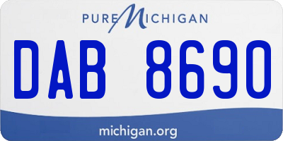 MI license plate DAB8690