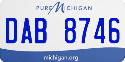 MI license plate DAB8746