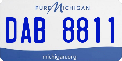 MI license plate DAB8811