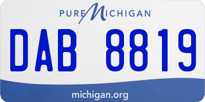 MI license plate DAB8819