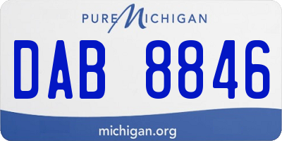 MI license plate DAB8846