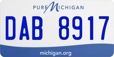 MI license plate DAB8917