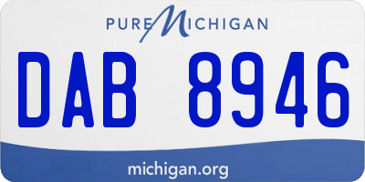 MI license plate DAB8946