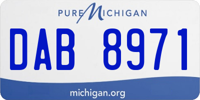MI license plate DAB8971
