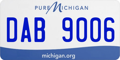 MI license plate DAB9006