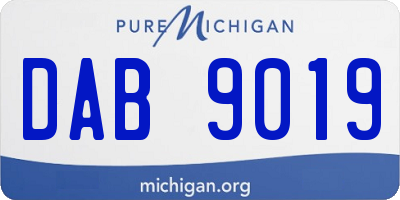 MI license plate DAB9019