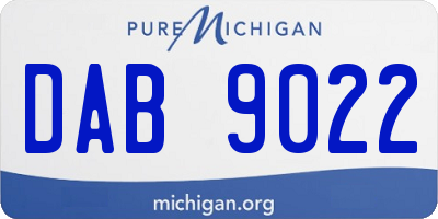 MI license plate DAB9022